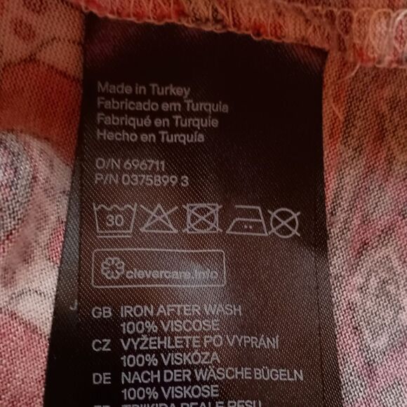 Y2K H&M Elephant Print Top XS Coachella Cold Shoulder Boho Peasant Bohemian Crop - Picture 9 of 12